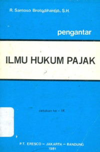 Pengantar ilmu hukum pajak