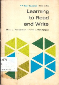 Learning to  read and write