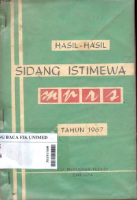 Hasil - hasil sidang istimewa MPRS tahun 1967