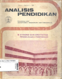 Analisis pendidikan : Efisiensi dan efektivitas pengelolaan pendidikan