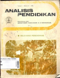 Analisis pendidikan : Relevansi pendidikan