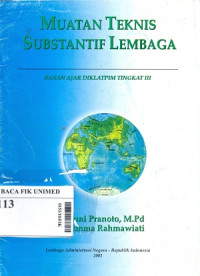 Muatan teknis substantif lembaga