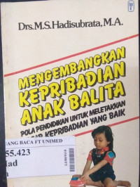 Mengembangkan kepribadian anak balita