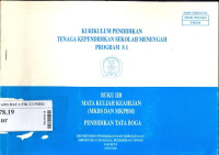 Kurikulum pendidikan tenaga kependidikan sekolah menengah program S1 : Buku II B mata kuliah keahlian (MKBS dan MKPBM) pendidikan tata boga