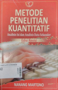 Metode penelitian kuantitatif : analisis isi dan analisis data sekunder