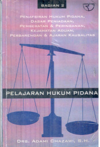 Pelajaran Hukum Pidana