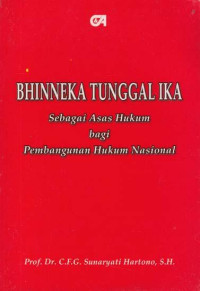 Bhinneka tunggal ika : Sebagai asas hukum bagi pembangunan hukum nasional