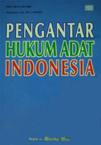 Pengantar hukum adat Indonesia