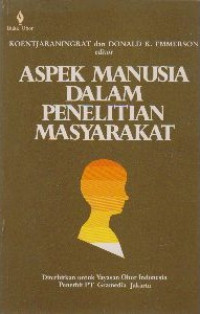 Aspek manusia dalam penelitian masyarakat