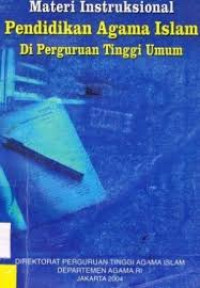 Materi instruksional pendidikan agama islam di Perguruan Tinggi umum