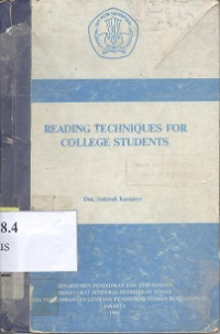 Reading techniques for college students