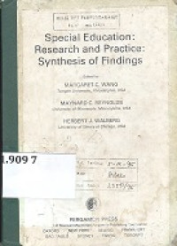 Special eduaction : Research and practice: synthesis of findings