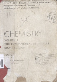 Chemistry volume I : the fundamental principles