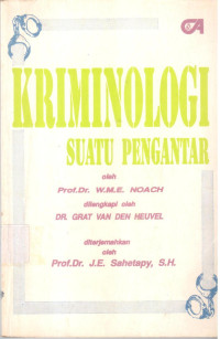 Kriminologi suatu pengantar