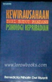 Kewirausahaan dari sudut pandang psikologi kepribadian