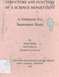 Structure and function of a science departement