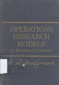 Image of Operations research models for business and industry