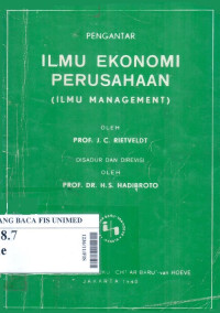 Pengantar ilmu ekonomi perusahaan (ilmu management)