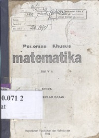 Matematika 5b : pedoman khusus