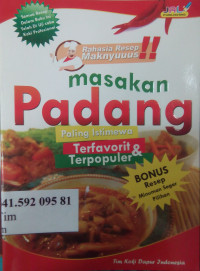 Masakan padang paling istimewa terfavorit dan terpopuler