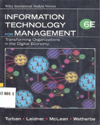 Information technology for management : transforming organizations in the digital economy