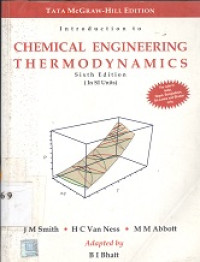 Introduction to chemical engineering thermodynamics (in SI Units)