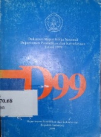 Image of Dokumen rapat kerja nasional Departemen Pendidikan dan Kebudayaan Tahun 1999 : Tentang hasil notula/analisis persidangan