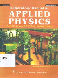 Laboratory manual in applied physics : for VTV, 1 st year Be./B.Tech. Revisd Syllabus