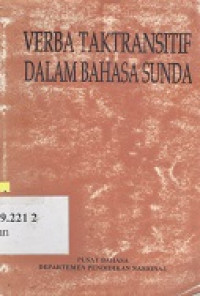 Verba taktransitif bahasa sunda