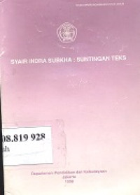 Syair indra subkha : suntingan teks