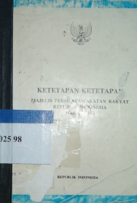 Ketetapan-ketetapan majelis permusyawaratan rakyat Republik Indonesia 1988