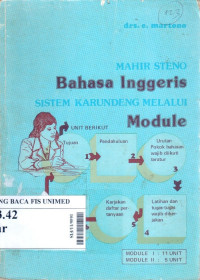 Mahir steno bahasa inggeris : sistem karundeng melalui module