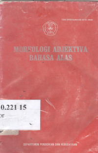 Morfologi adjektiva bahasa Alas