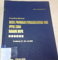 Hasil program pengembangan diri (ppd) 2004 bidang MIPA