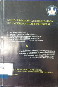 Study program accreditation of undergraduate program (S1 level) : study program accreditation forms