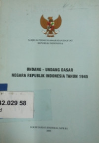 Undang-undang dasar negara Republik Indonesia tahun 1945