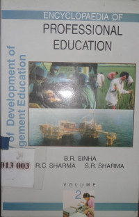 Encyclopaedia of professional education volume-2 history of development of management education