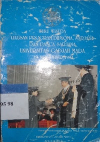 Buku wisuda lulusan program diploma, sarjana dan pasca sarjana Universitas Gadjah Mada 19 November 1994