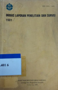 Indeks laporan penelitian dan survei 1981