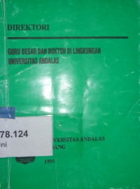 Direktori guru besar dan doktor di lingkungan Universitas Andalas