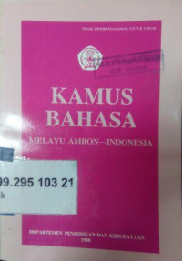 Kamus bahasa melayu Ambon-Indonesia