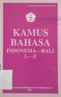 Kamus bahasa Indonesia - Bali L - Z