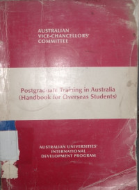 Postgraduate training in Australia(Handbook for overseas student)