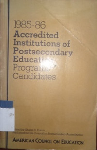 Accredited institutions of postsecondary education programs candidates