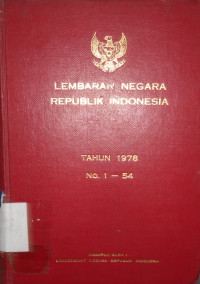 Lembaran Negara Republik Indonesia tahun 1978 No.1 - 54