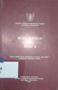 Hasil rumusan seminar panitia ad hoc I (sidang tahunan 2000) [buku kedua jilid 4]