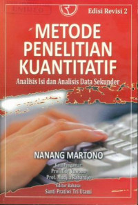 Metode penelitian kuantitatif : analisis isi dan analisis data sekunder