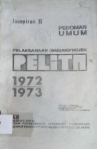 Pedoman umum pelaksanaan (bagian) projek : lampiran II