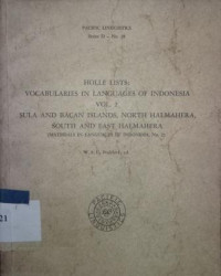 Holle lists: vocabularies in languages of Indonesia vol 1 and vol 2
