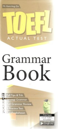 TOEFL actual test : grammar book